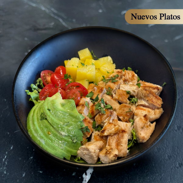 Quinoa y pollo hawaiano